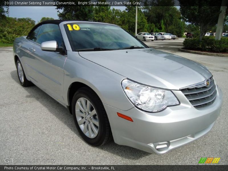 Bright Silver Metallic / Dark Slate Gray 2010 Chrysler Sebring Touring Convertible