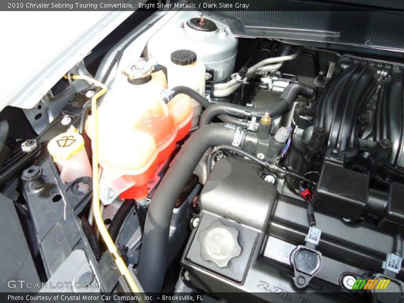Bright Silver Metallic / Dark Slate Gray 2010 Chrysler Sebring Touring Convertible