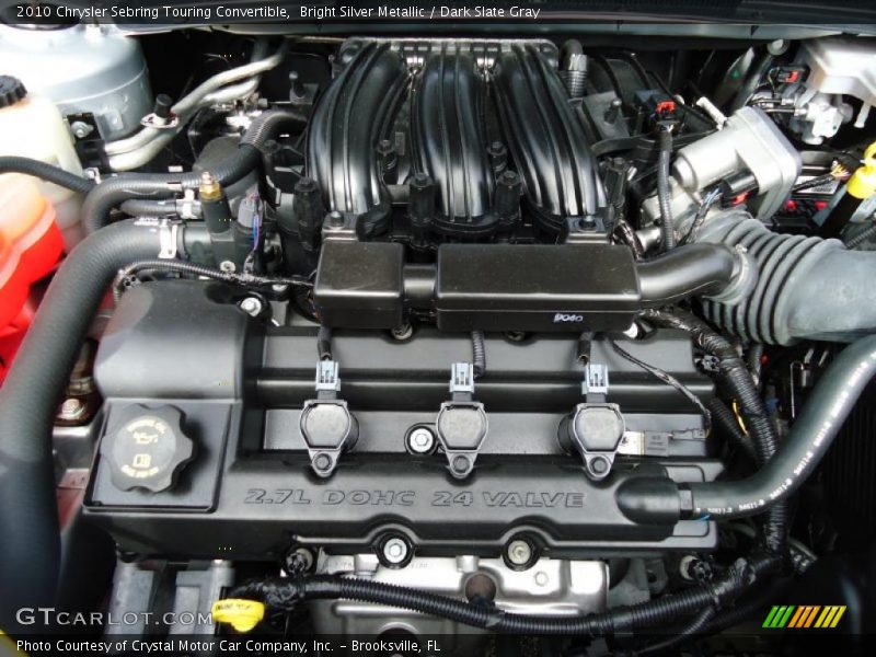 Bright Silver Metallic / Dark Slate Gray 2010 Chrysler Sebring Touring Convertible