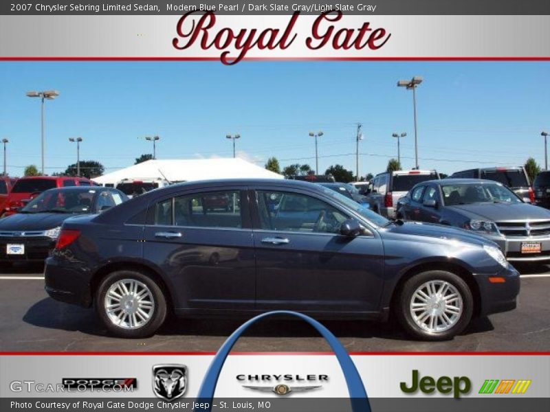 Modern Blue Pearl / Dark Slate Gray/Light Slate Gray 2007 Chrysler Sebring Limited Sedan