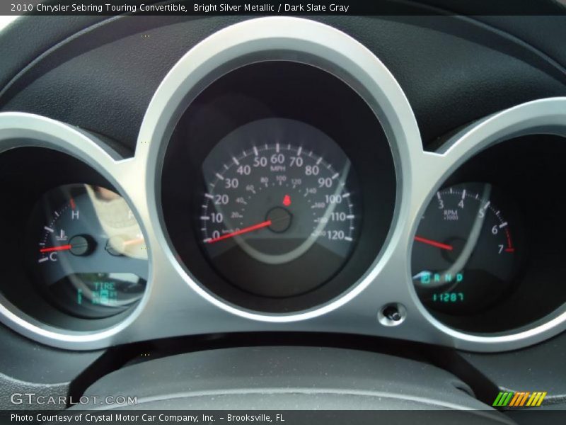 Bright Silver Metallic / Dark Slate Gray 2010 Chrysler Sebring Touring Convertible