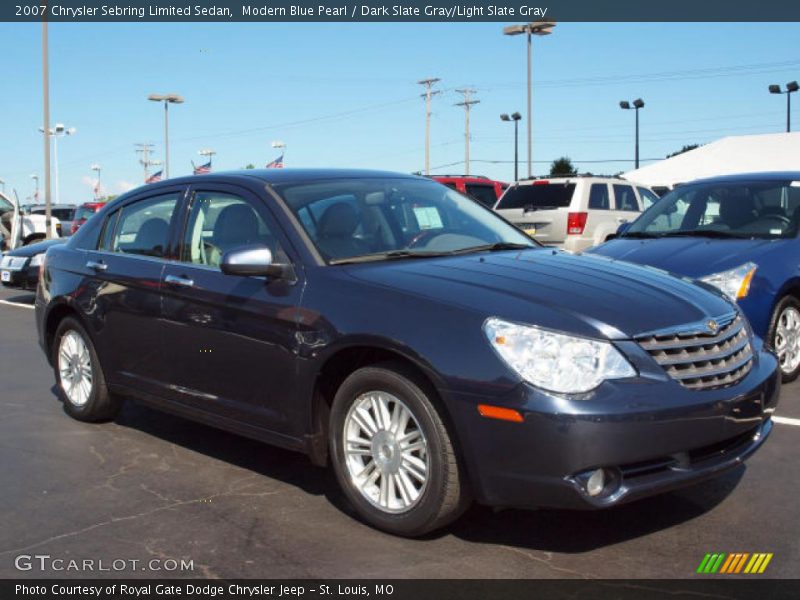 Modern Blue Pearl / Dark Slate Gray/Light Slate Gray 2007 Chrysler Sebring Limited Sedan