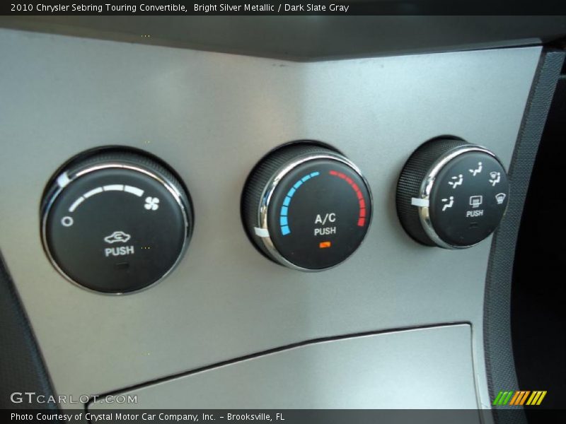 Bright Silver Metallic / Dark Slate Gray 2010 Chrysler Sebring Touring Convertible