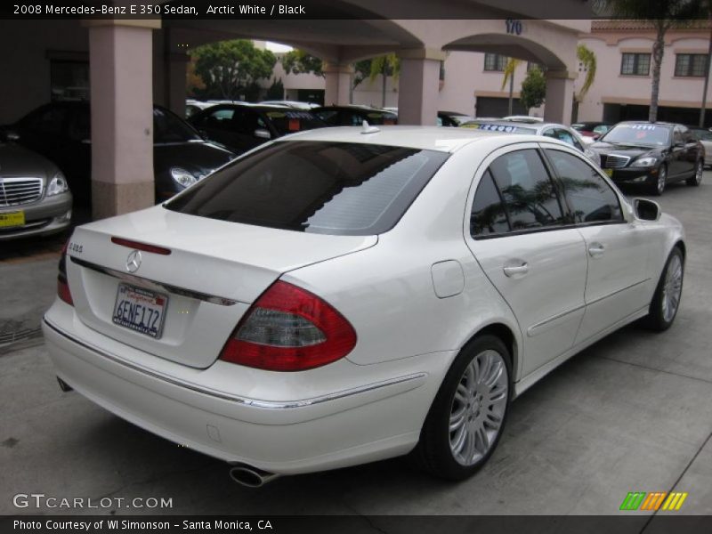 Arctic White / Black 2008 Mercedes-Benz E 350 Sedan