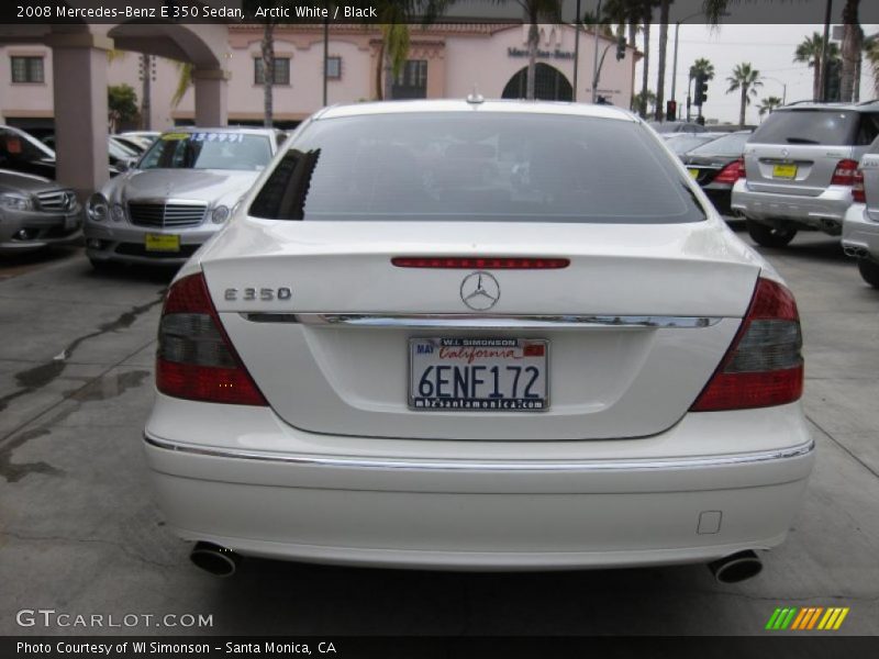 Arctic White / Black 2008 Mercedes-Benz E 350 Sedan
