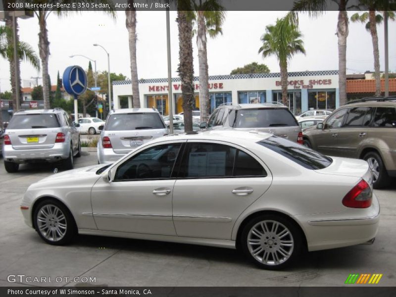 Arctic White / Black 2008 Mercedes-Benz E 350 Sedan