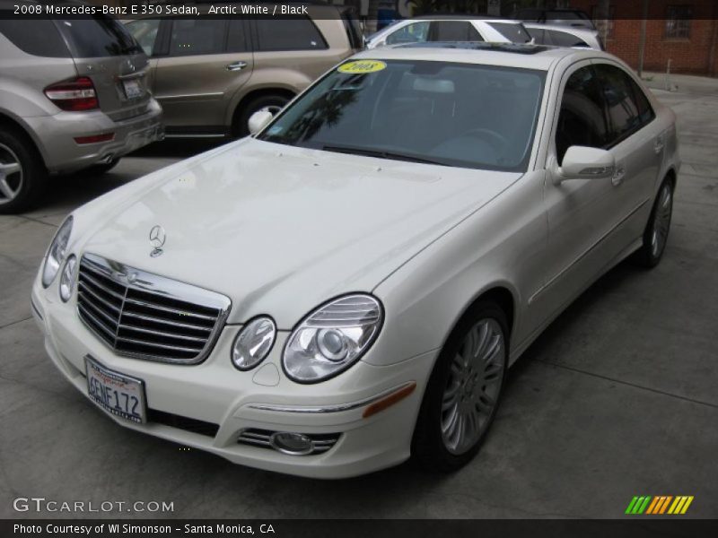 Arctic White / Black 2008 Mercedes-Benz E 350 Sedan