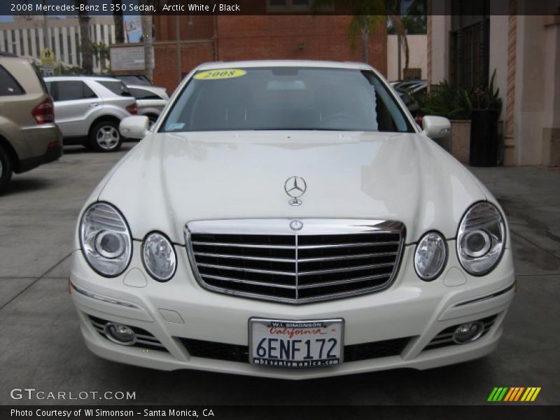 Arctic White / Black 2008 Mercedes-Benz E 350 Sedan