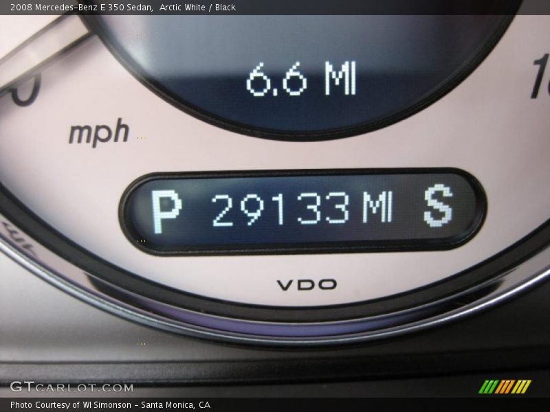 Arctic White / Black 2008 Mercedes-Benz E 350 Sedan