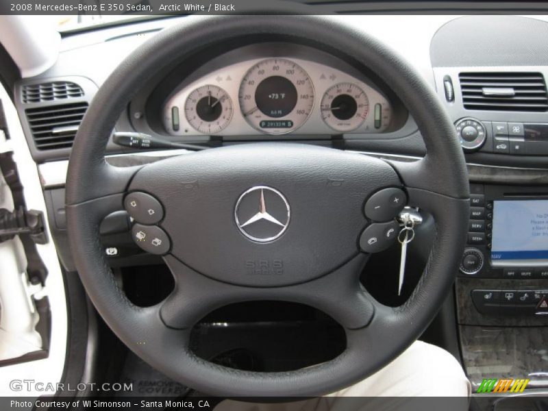 Arctic White / Black 2008 Mercedes-Benz E 350 Sedan