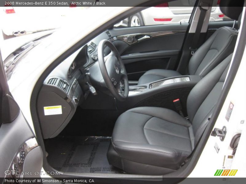 Arctic White / Black 2008 Mercedes-Benz E 350 Sedan