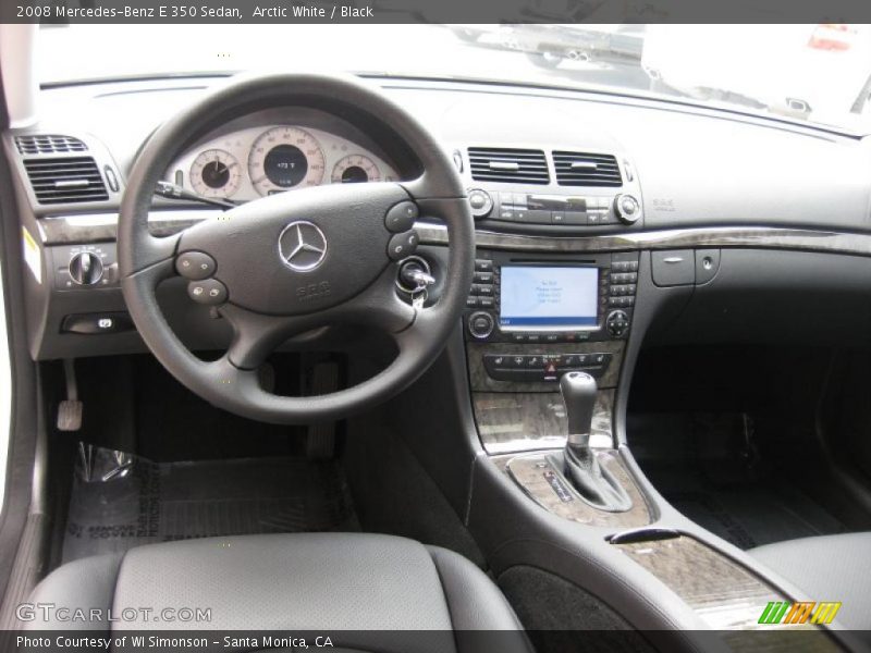 Arctic White / Black 2008 Mercedes-Benz E 350 Sedan