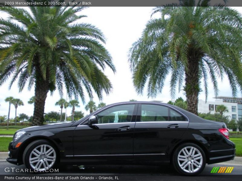 Black / Black 2009 Mercedes-Benz C 300 Sport