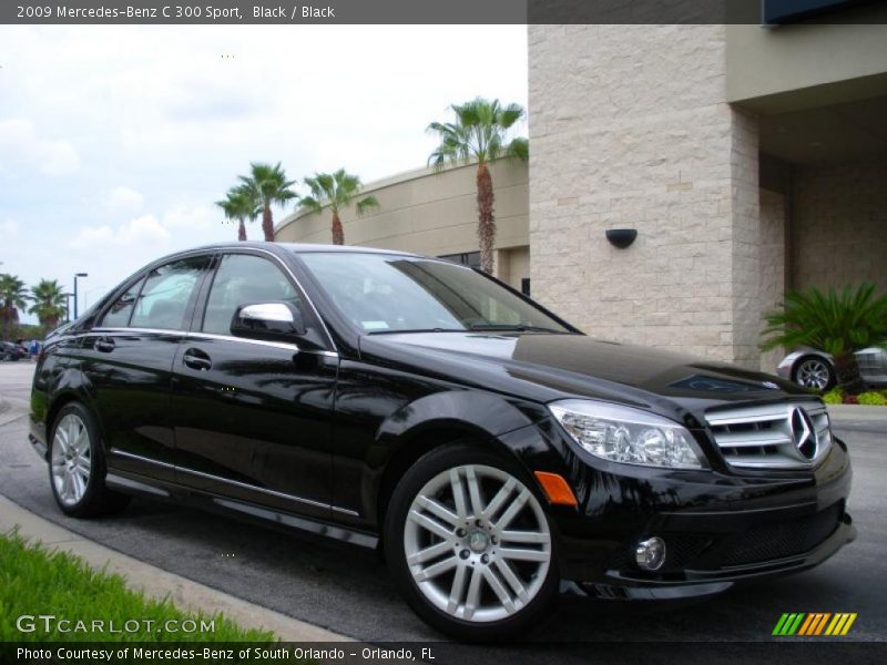 Black / Black 2009 Mercedes-Benz C 300 Sport