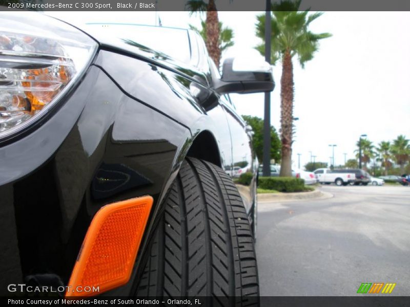 Black / Black 2009 Mercedes-Benz C 300 Sport