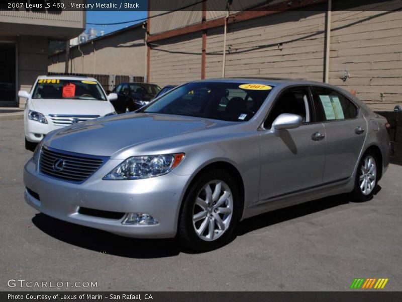 Mercury Metallic / Black 2007 Lexus LS 460