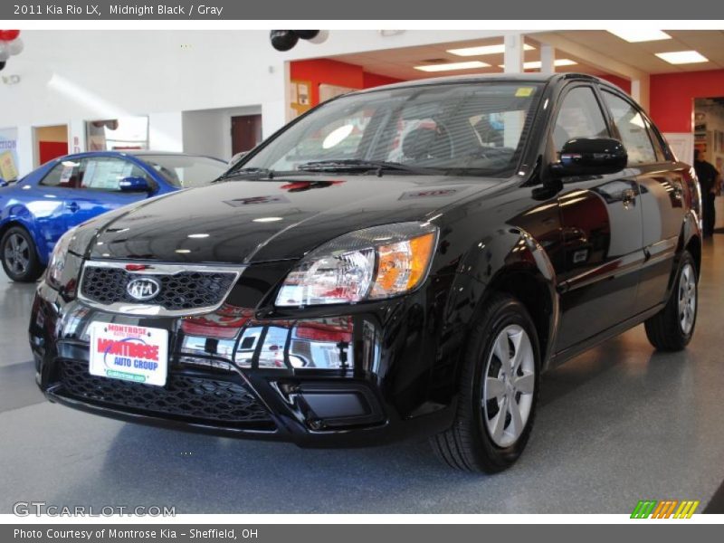 Midnight Black / Gray 2011 Kia Rio LX