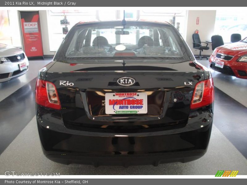 Midnight Black / Gray 2011 Kia Rio LX