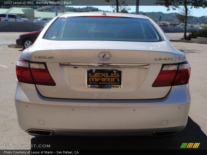 Mercury Metallic / Black 2007 Lexus LS 460
