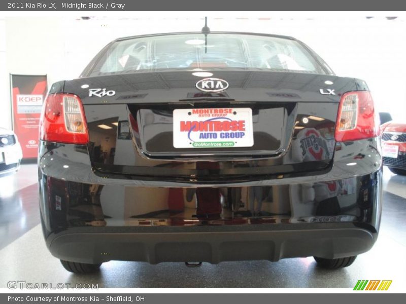 Midnight Black / Gray 2011 Kia Rio LX