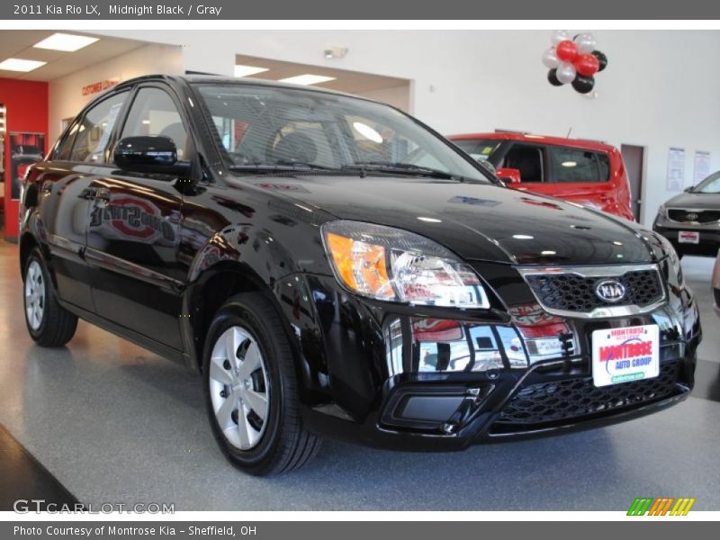 Midnight Black / Gray 2011 Kia Rio LX