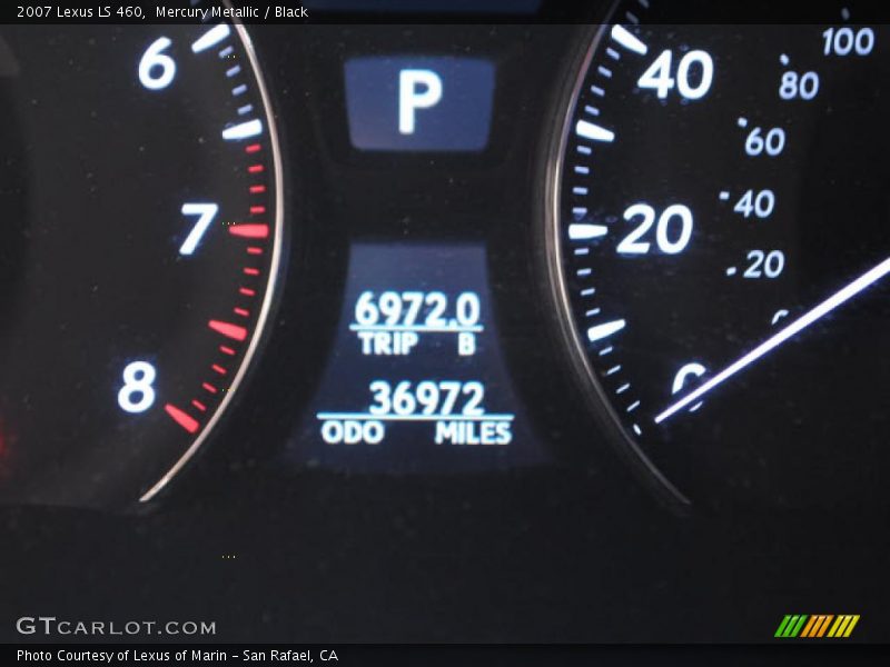 Mercury Metallic / Black 2007 Lexus LS 460