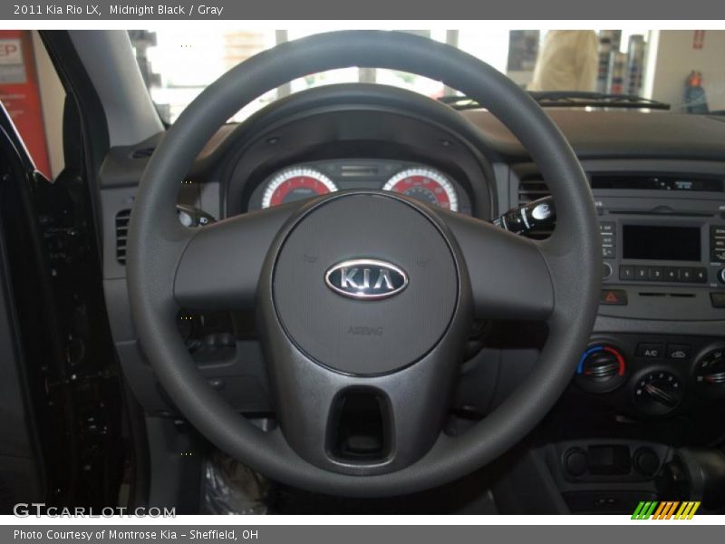 Midnight Black / Gray 2011 Kia Rio LX