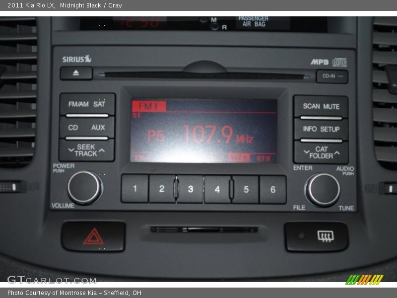 Midnight Black / Gray 2011 Kia Rio LX