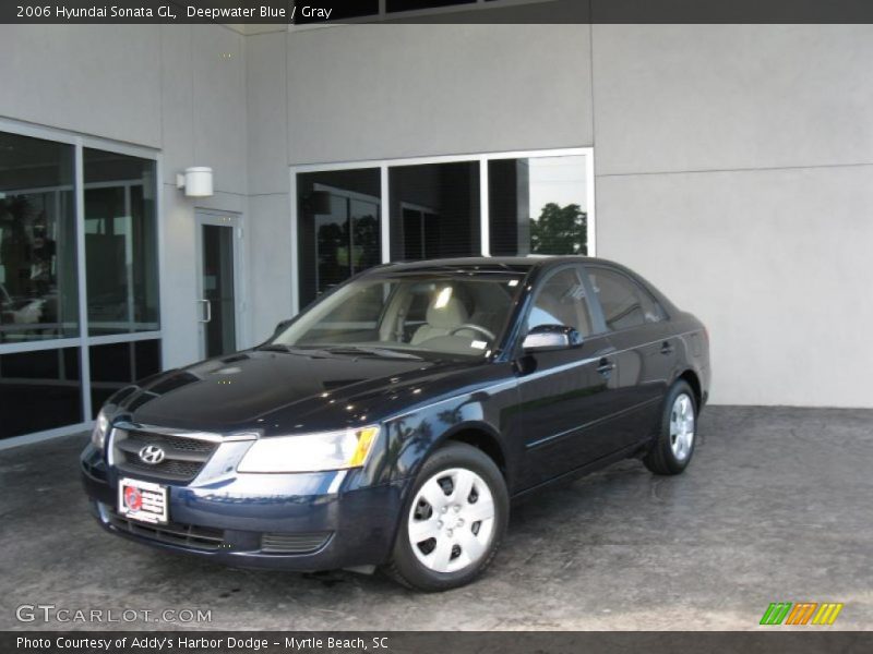 Deepwater Blue / Gray 2006 Hyundai Sonata GL