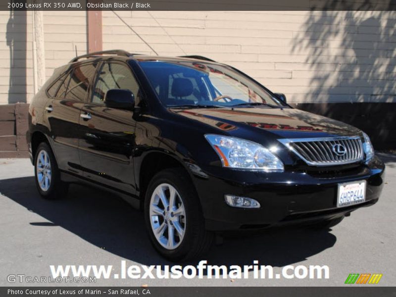 Obsidian Black / Black 2009 Lexus RX 350 AWD