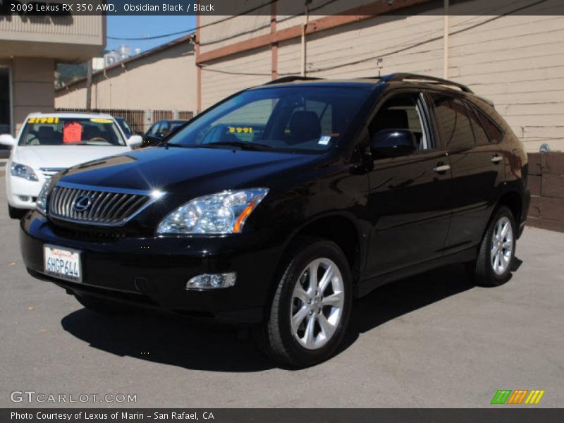 Obsidian Black / Black 2009 Lexus RX 350 AWD