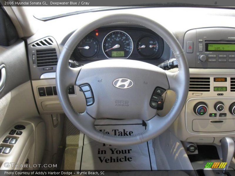 Deepwater Blue / Gray 2006 Hyundai Sonata GL