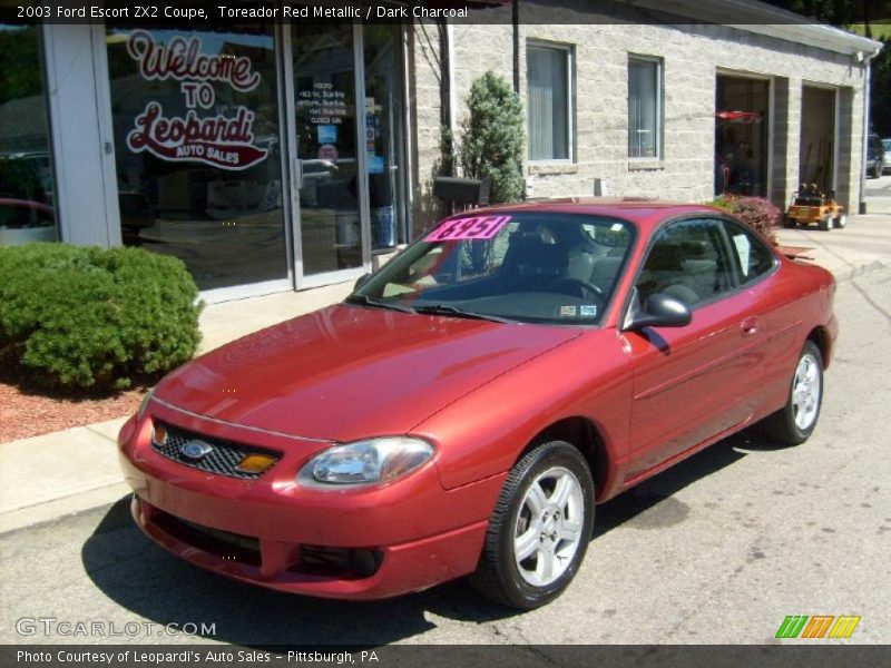 Toreador Red Metallic / Dark Charcoal 2003 Ford Escort ZX2 Coupe