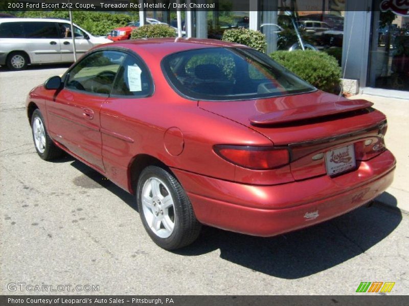 Toreador Red Metallic / Dark Charcoal 2003 Ford Escort ZX2 Coupe