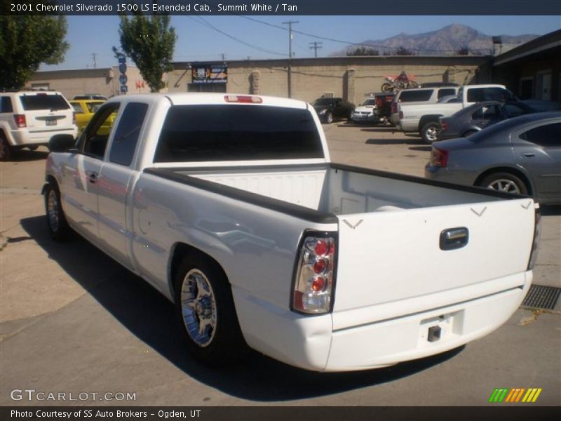 Summit White / Tan 2001 Chevrolet Silverado 1500 LS Extended Cab