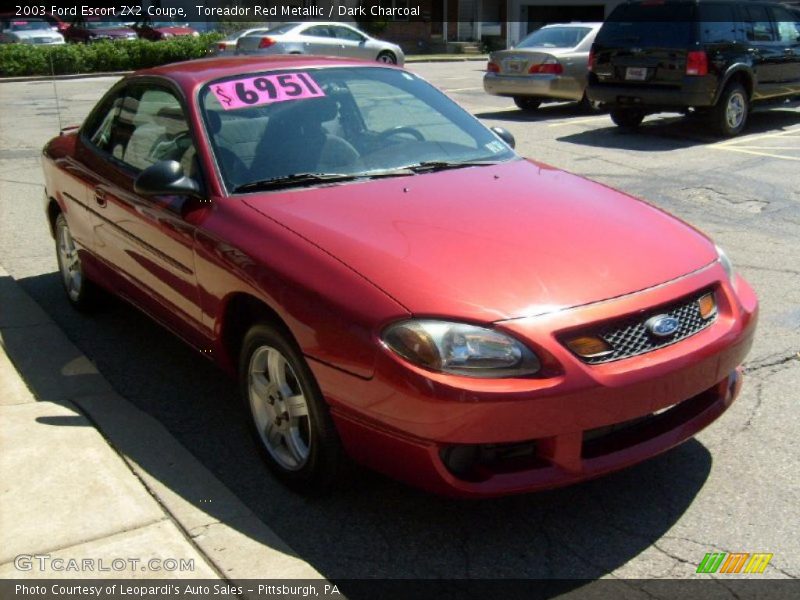 Toreador Red Metallic / Dark Charcoal 2003 Ford Escort ZX2 Coupe