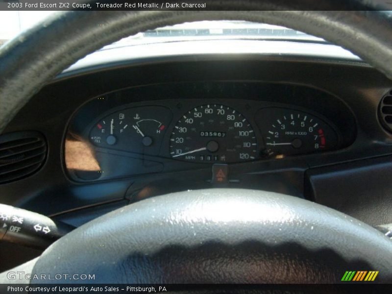 Toreador Red Metallic / Dark Charcoal 2003 Ford Escort ZX2 Coupe