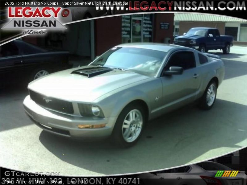 Vapor Silver Metallic / Dark Charcoal 2009 Ford Mustang V6 Coupe