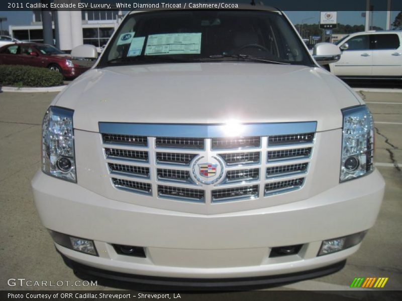 White Diamond Tricoat / Cashmere/Cocoa 2011 Cadillac Escalade ESV Luxury