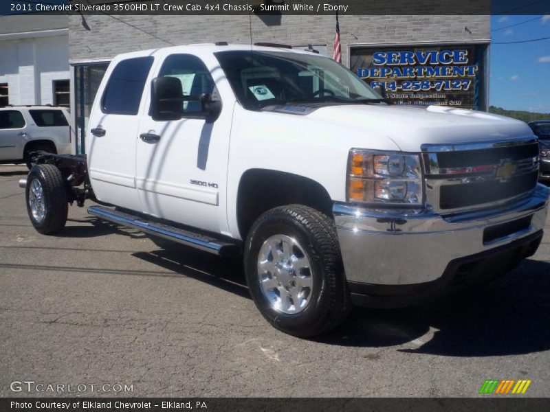 Summit White / Ebony 2011 Chevrolet Silverado 3500HD LT Crew Cab 4x4 Chassis