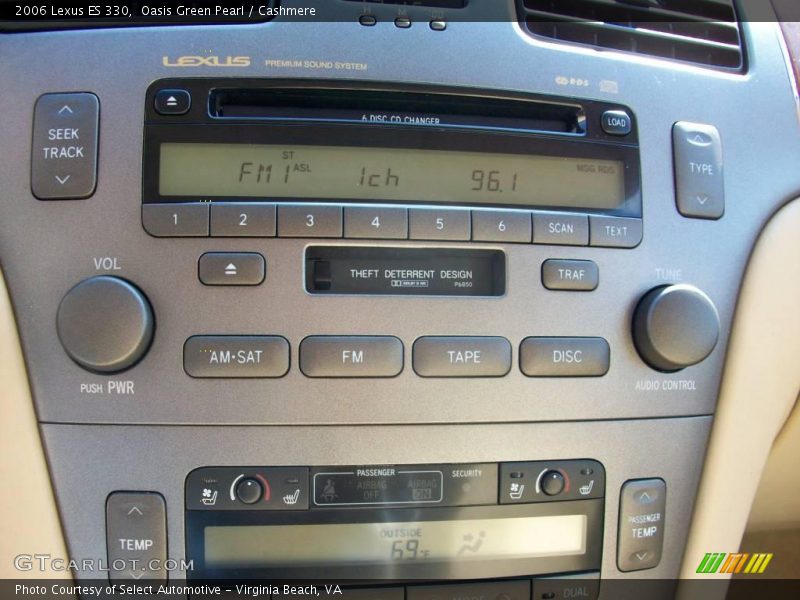 Oasis Green Pearl / Cashmere 2006 Lexus ES 330