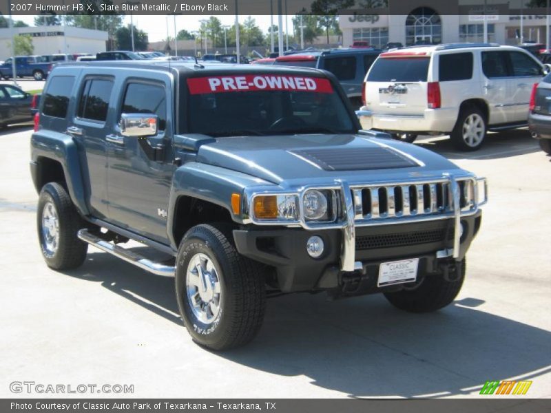 Slate Blue Metallic / Ebony Black 2007 Hummer H3 X