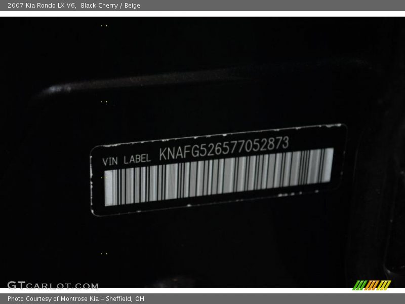 Black Cherry / Beige 2007 Kia Rondo LX V6