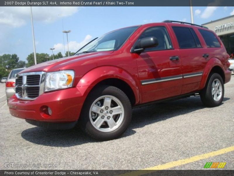 Inferno Red Crystal Pearl / Khaki Two-Tone 2007 Dodge Durango SLT 4x4