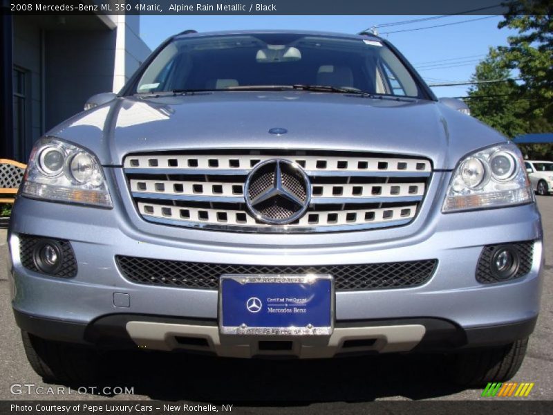 Alpine Rain Metallic / Black 2008 Mercedes-Benz ML 350 4Matic