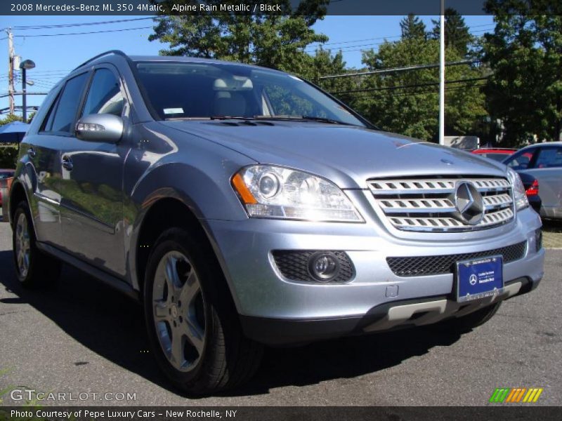 Alpine Rain Metallic / Black 2008 Mercedes-Benz ML 350 4Matic
