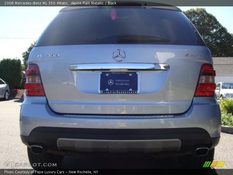 Alpine Rain Metallic / Black 2008 Mercedes-Benz ML 350 4Matic