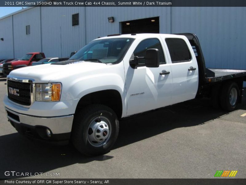 Summit White / Dark Titanium 2011 GMC Sierra 3500HD Work Truck Crew Cab 4x4 Chassis