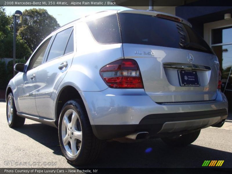 Alpine Rain Metallic / Black 2008 Mercedes-Benz ML 350 4Matic