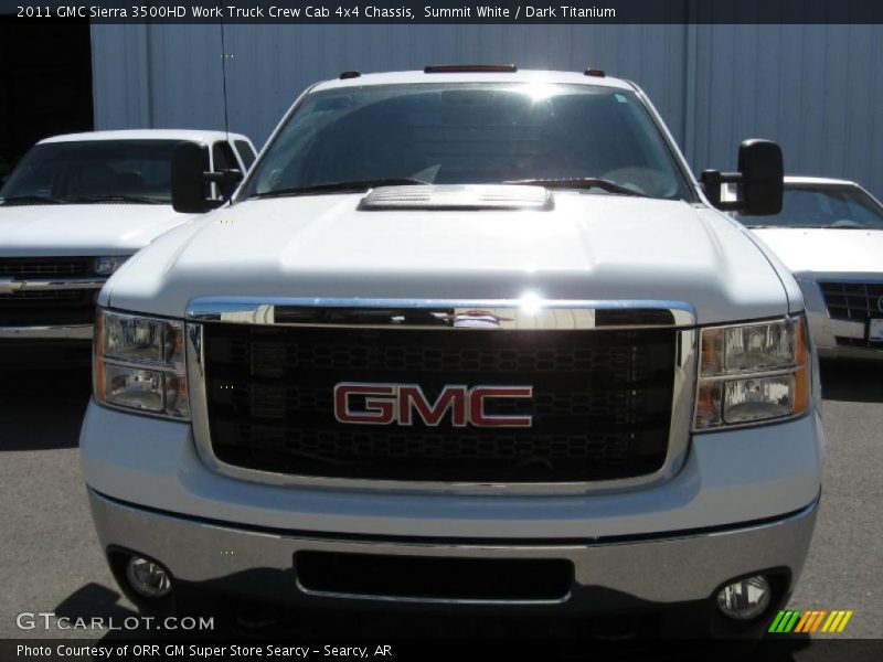 Summit White / Dark Titanium 2011 GMC Sierra 3500HD Work Truck Crew Cab 4x4 Chassis